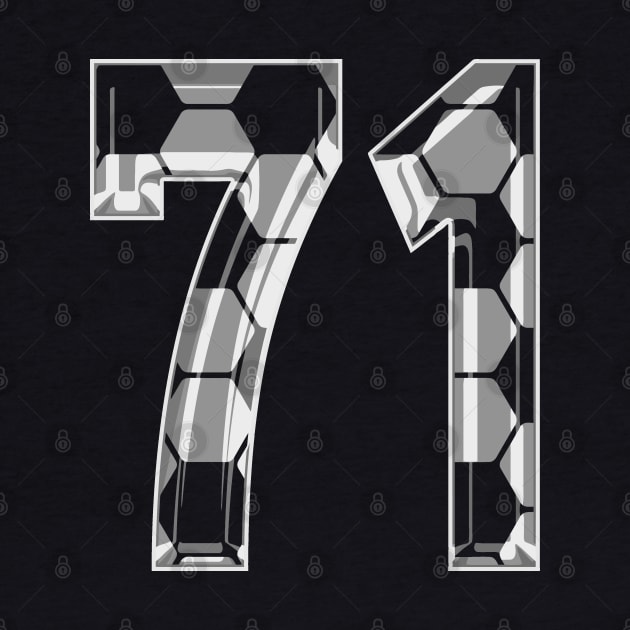 Soccer Number 71 Soccer Jersey #71 Soccer Mom Player Fan by TeeCreations